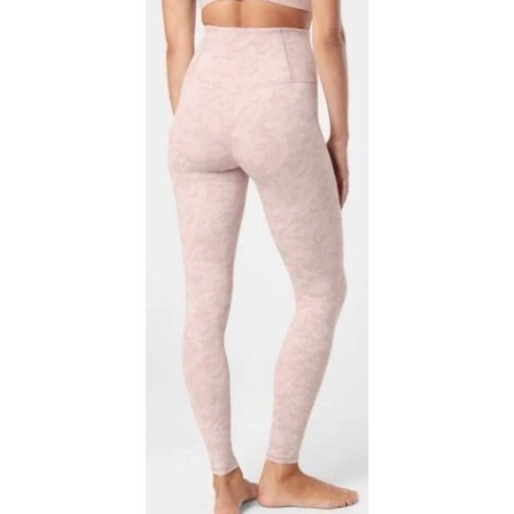 NWT Athleta Elation Textured Tight Leggings Frosted Floral Pink-sz Small - Picture 2 of 8